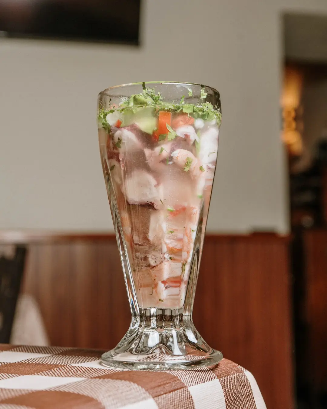 Cóctel de mariscos, foto real de la casa